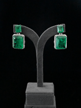 Classic Big Green Stone Dangler Earring