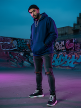 Blue Solid Hoodie