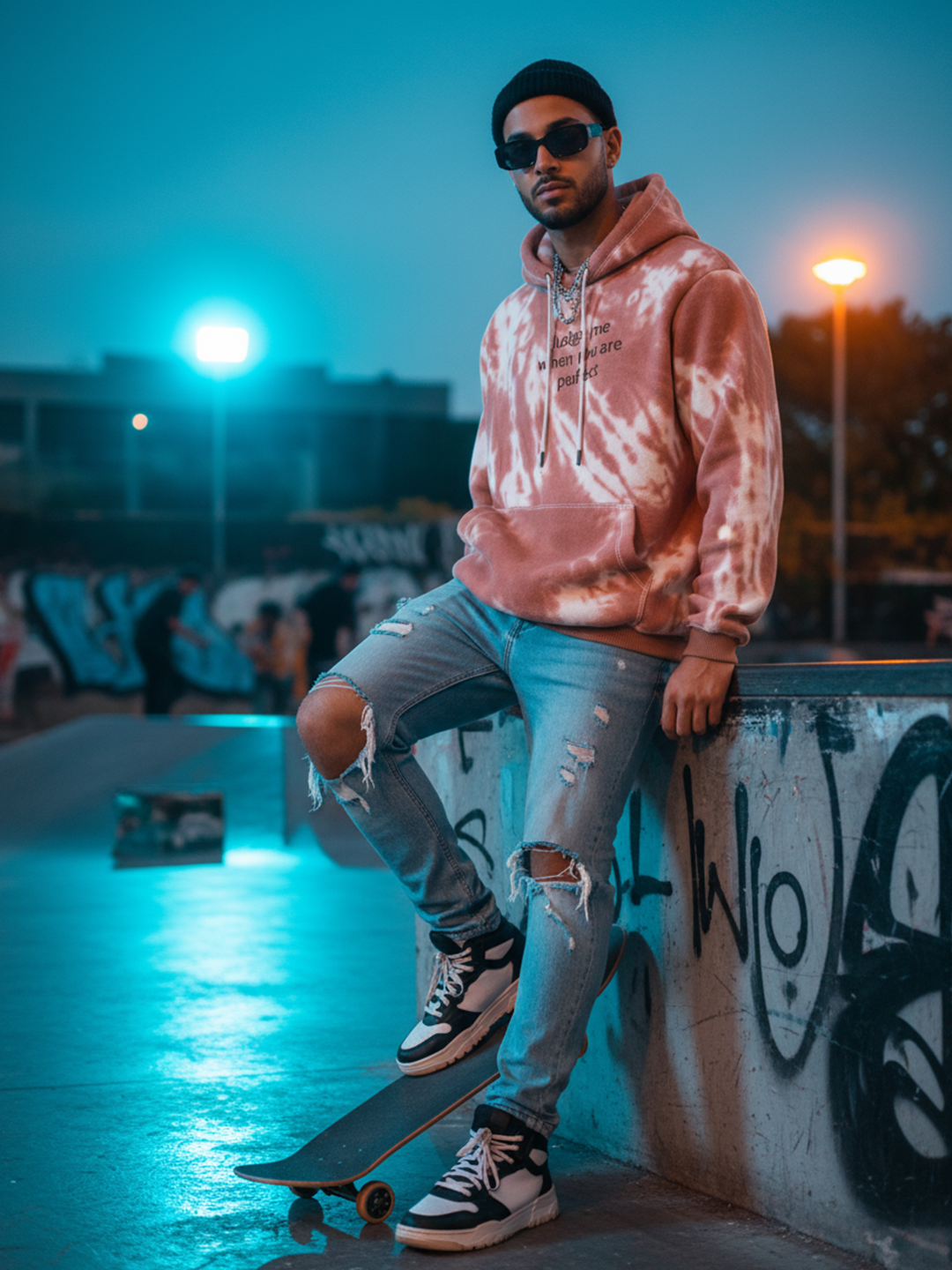 Judge Me when You Are Perfect Tie and Dye Hoodie