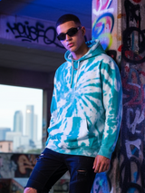Sea Green Tie and Dye Hoodie