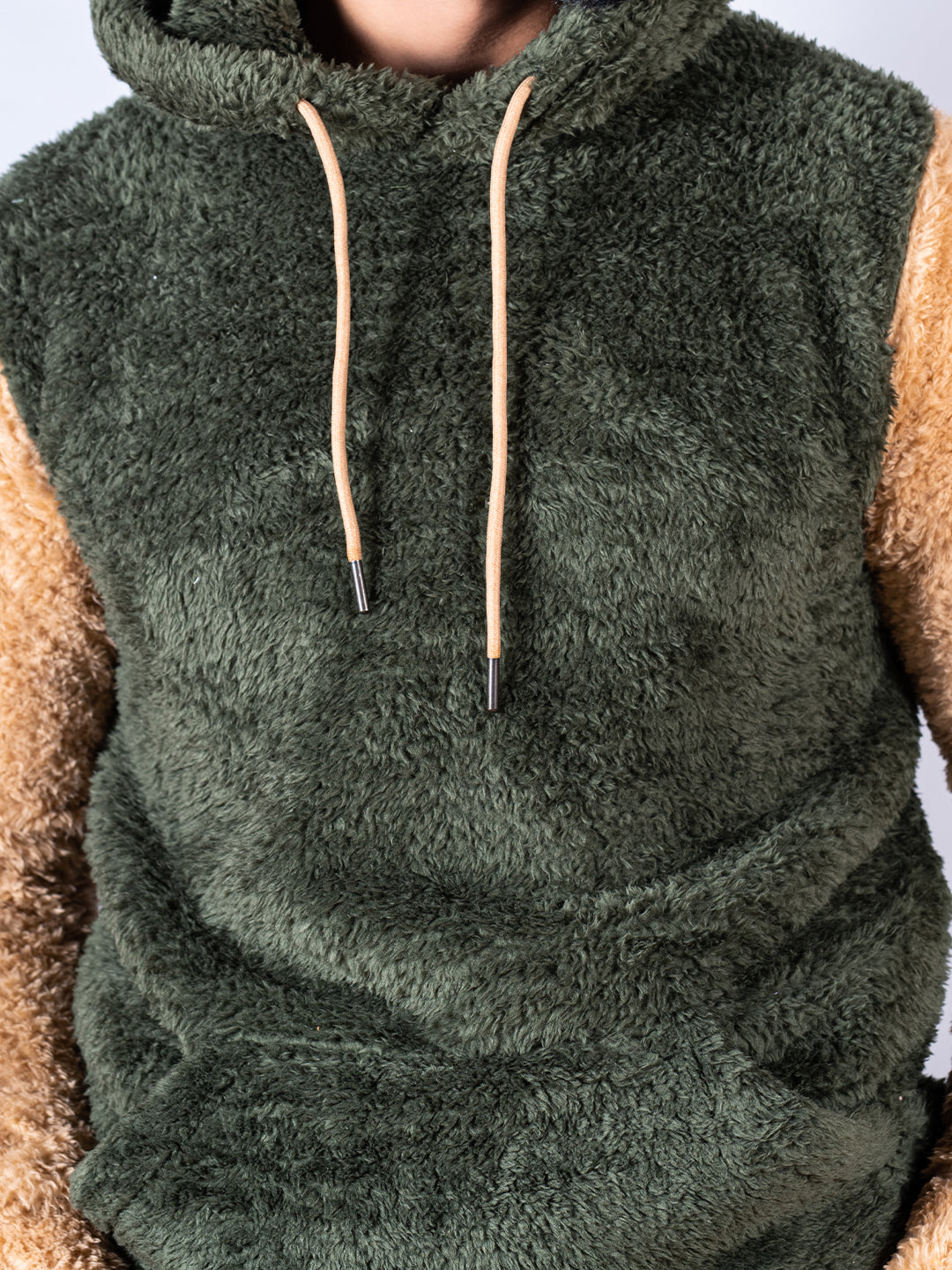 Color Block Sherpa Hoodie