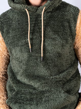 Color Block Sherpa Hoodie