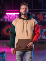 Multi color Block Hoodie