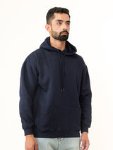 Navy Blue U Just U Printed Hoodie