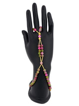 Contemporary Watermelon Stones Beaded Hathphool