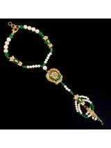 Traditional Kundan Meena Pearl Beaded Hathphool