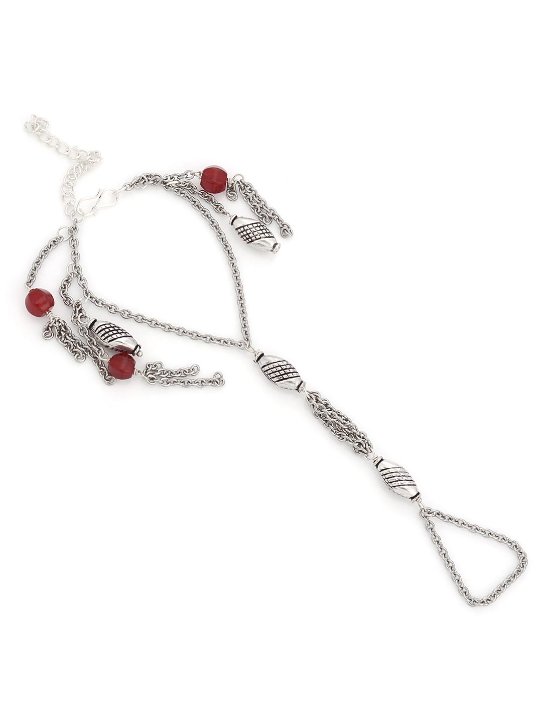 Traditional Old Silver Beaded Hathphool