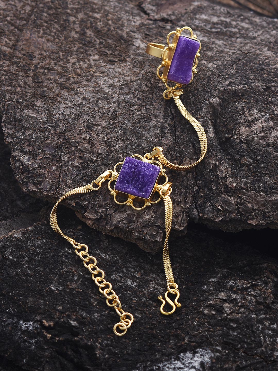 Square Purplish Drusies Hathphool