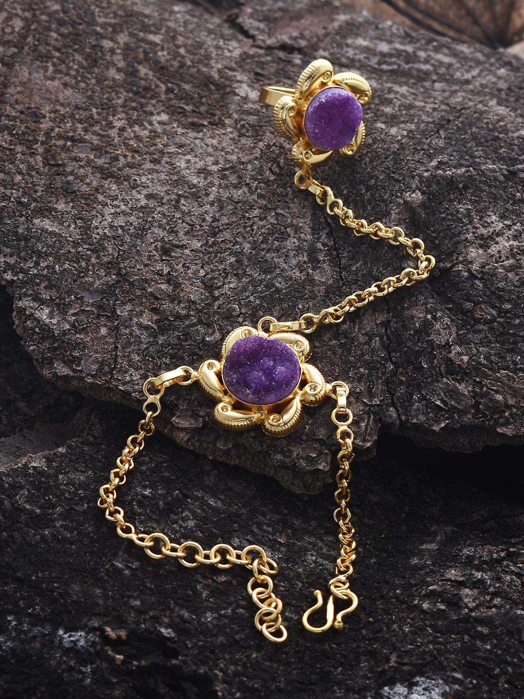 Purplish Round Drusies Hathphool