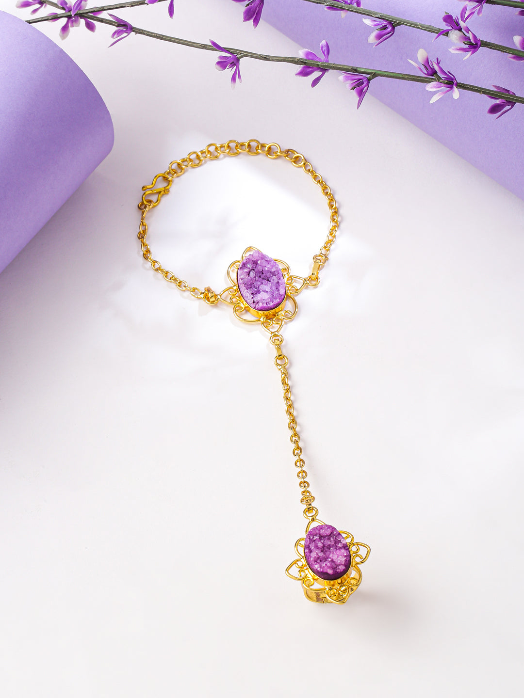 Purplish Oval Drusies Hathphool