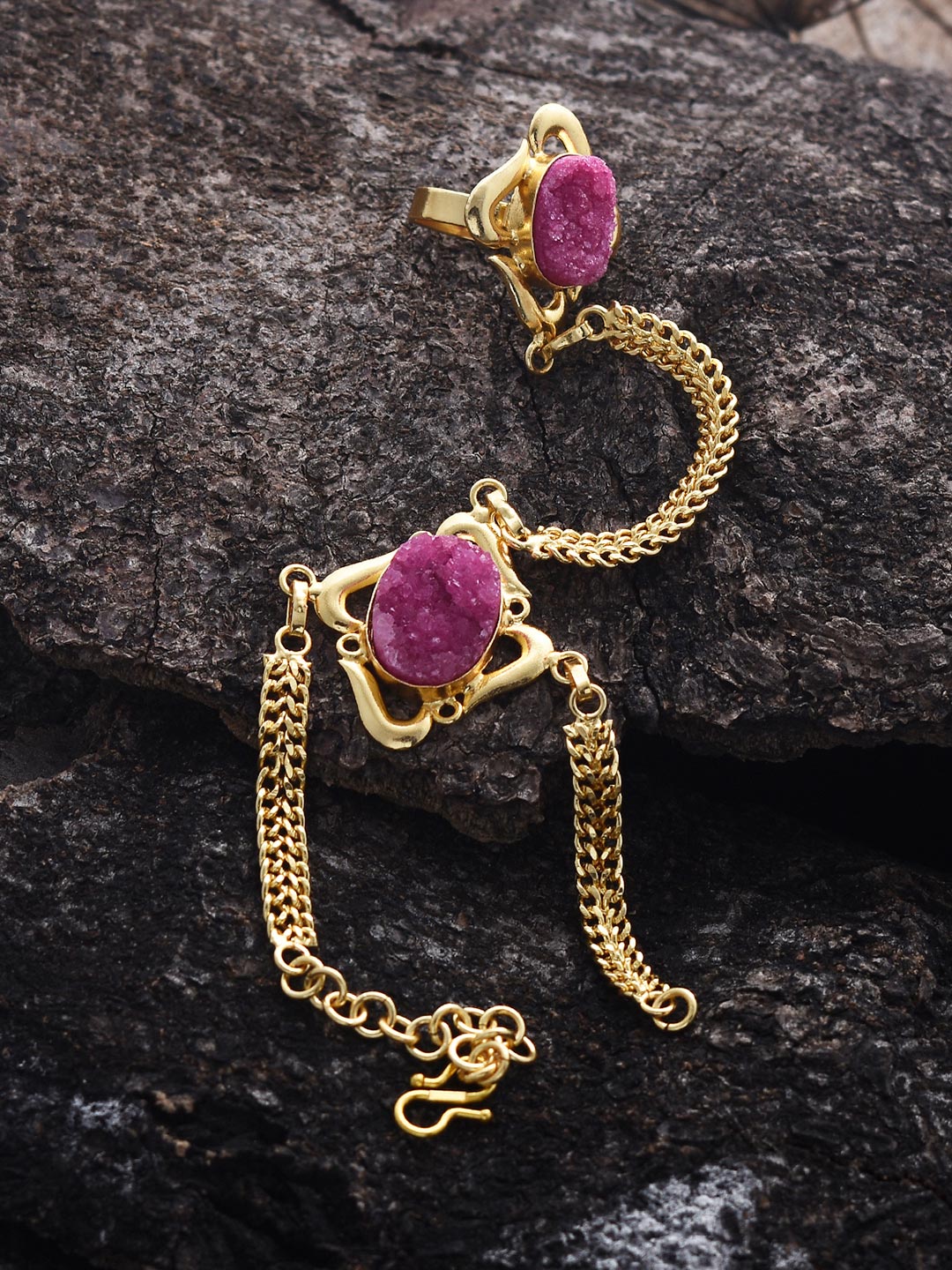 Pink Oval Drusies Hathphool