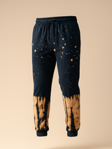 Dark Brown Spot Print Joggers