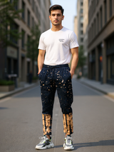 Dark Brown Spot Print Joggers
