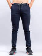 solid navy joggers