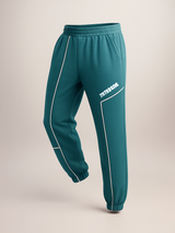 Teal Blue Tistabene Printed Cotton Joggers