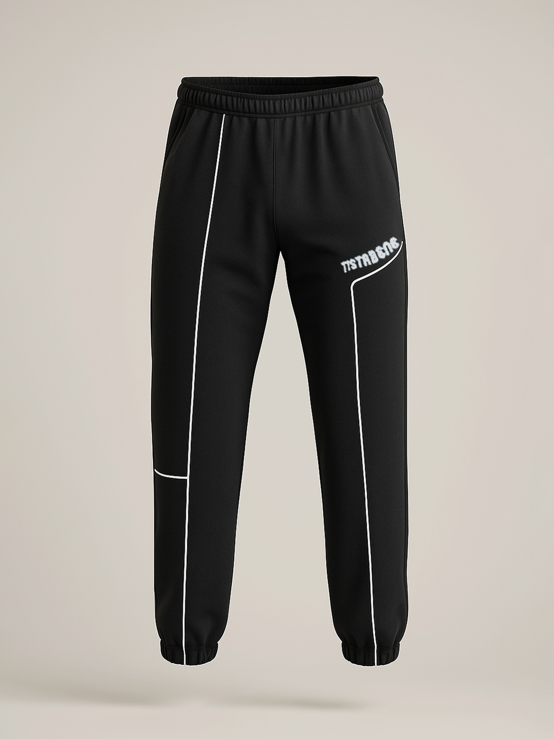 Black Tistabene Printed Cotton Joggers