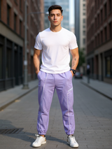 Lilac Tistabene Printed Cotton Joggers