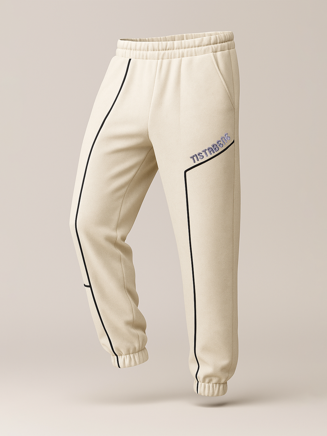 Pastel Yellow Tistabene Printed Cotton Joggers