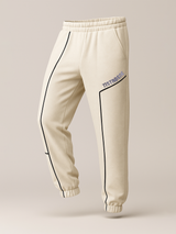 Pastel Yellow Tistabene Printed Cotton Joggers