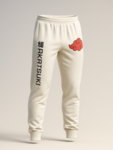 Cream Akatsuki Cloud Printed Cotton Joggers
