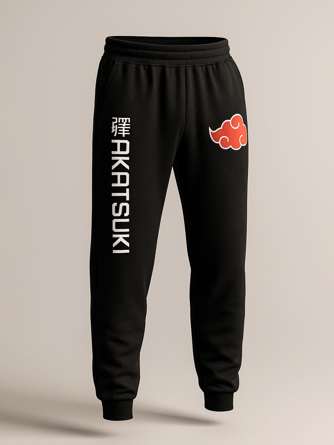 Black Akatsuki Cloud Printed Cotton Joggers