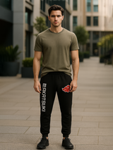 Black Akatsuki Cloud Printed Cotton Joggers