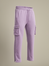 Lavender Boot Cut Straight Cargo Joggers