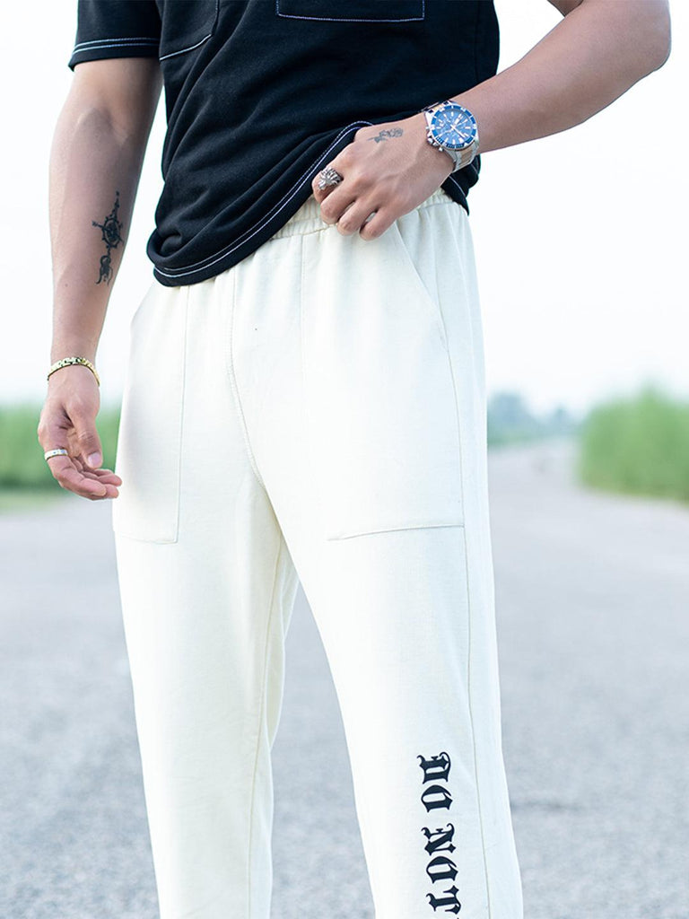 Cream Do Nothing Club Cotton Joggers - Tistabene