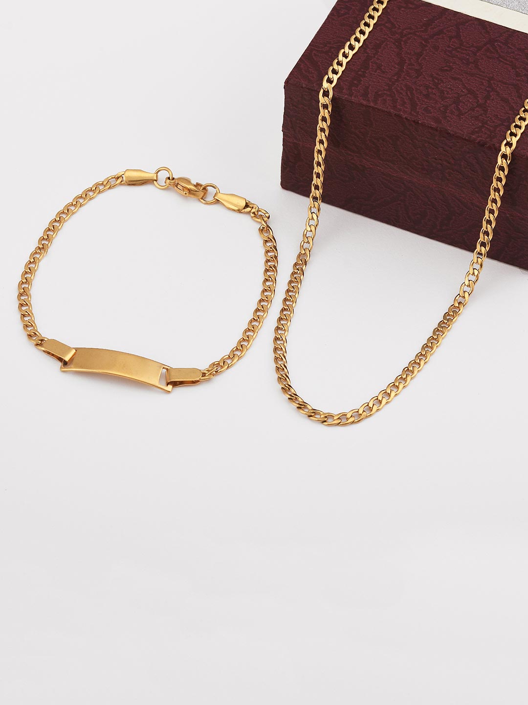 Classic Stainless Steel Neck Chain and Bracelet