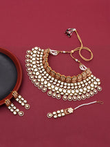 Designer Kundan Polki Enamelled Bridal Necklace Set