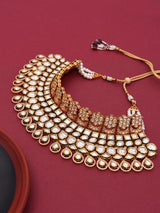 Designer Kundan Polki Enamelled Bridal Necklace Set