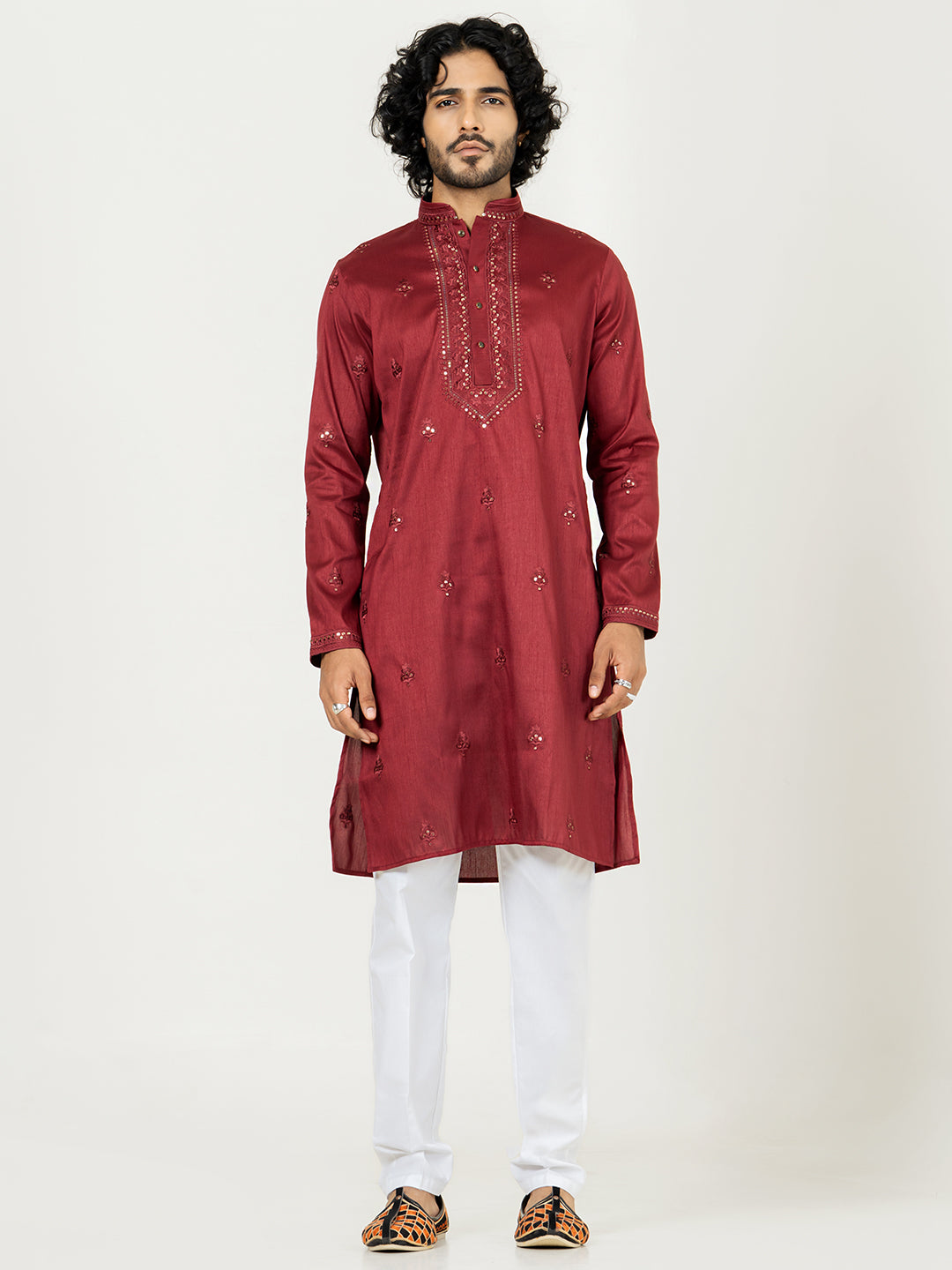 embroidered kurta for men