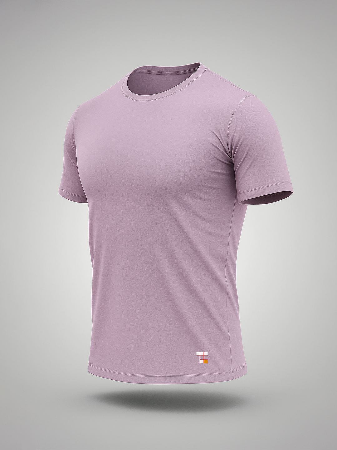 Lilac Round Neck Lycra T-Shirt