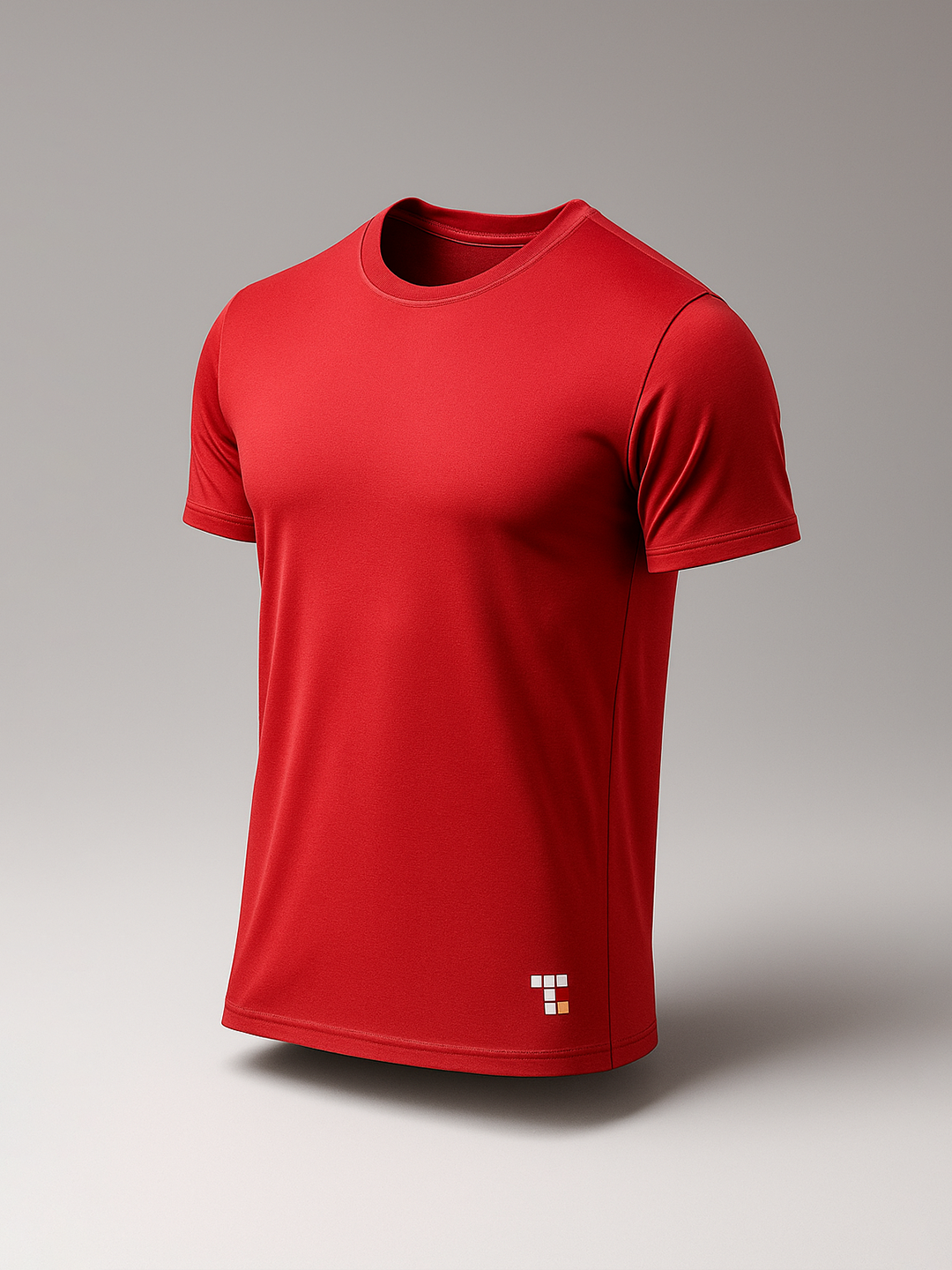 Red Round Neck Lycra T-Shirt