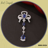 Contemporary Colored Stones Men Brooch