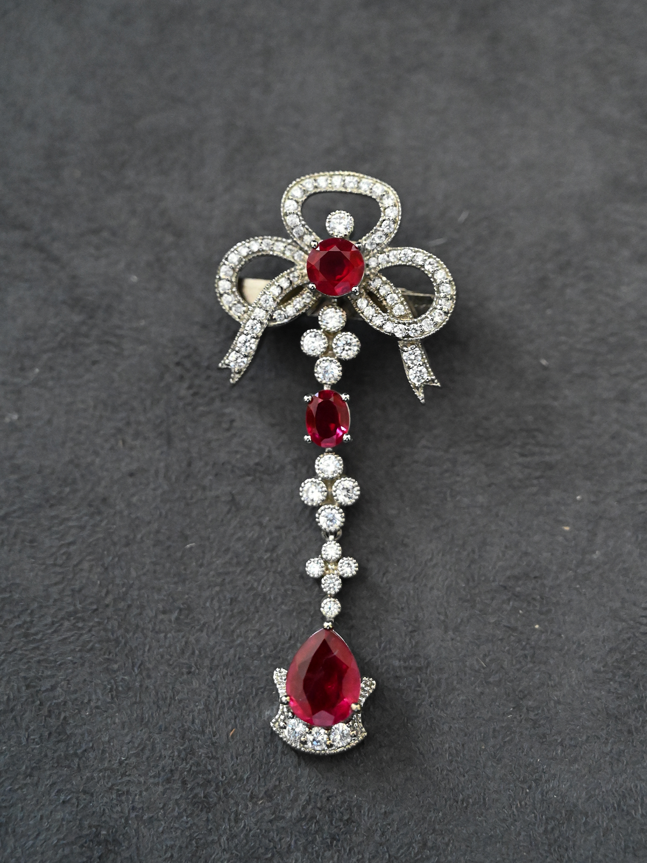 Contemporary Colored Stones Mens Brooch