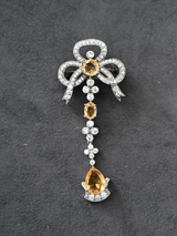 Contemporary Colored Stones Mens Brooch