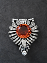 Contemporary Colored Stones Men's Brooche