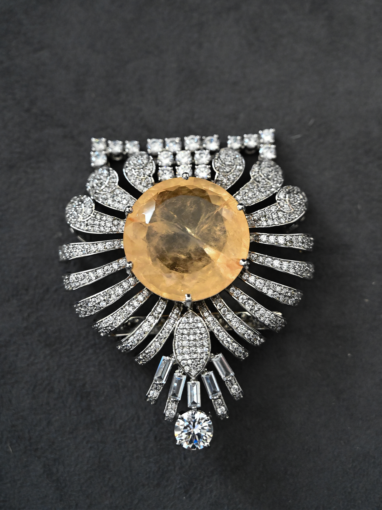 Contemporary Colored Stones Men's Brooche