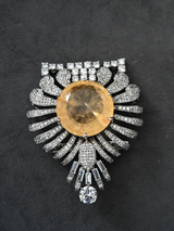 Contemporary Colored Stones Men's Brooche