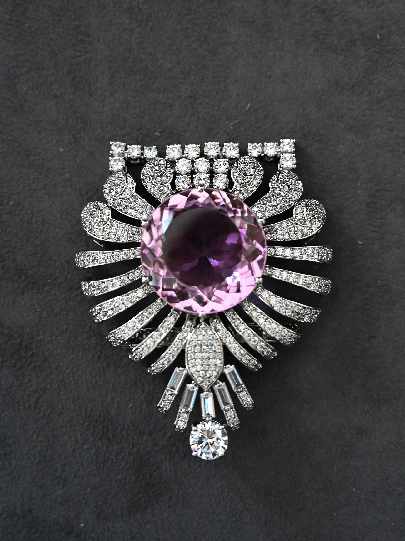 Contemporary Colored Stones Men's Brooche