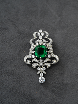 Contemporary Colored Stones Mens Brooche