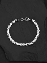 High Finished Silver Plated Links Mens Bracelet