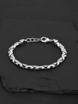 High Finished Silver Plated Links Mens Bracelet