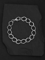 High Finished Silver Plated Links Mens Bracelet