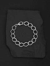 High Finished Silver Plated Links Mens Bracelet