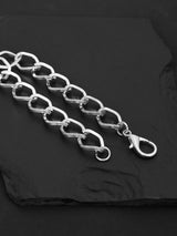 High Finished Silver Plated Links Mens Bracelet