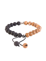 Bi Colored Stones Hand Made Thread Adjustable Mens Bracelet