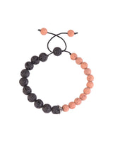 Lava Stones Two Colored Mens Bracelet