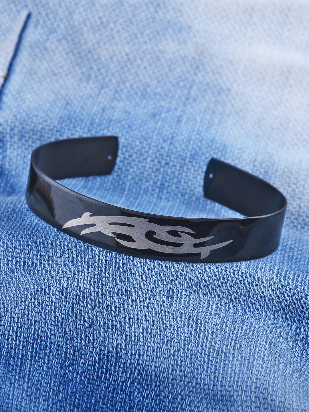 Stainless Steel Black Mens Band Bracelet